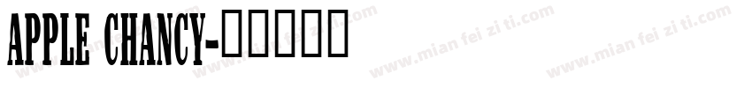 apple chancy字体转换